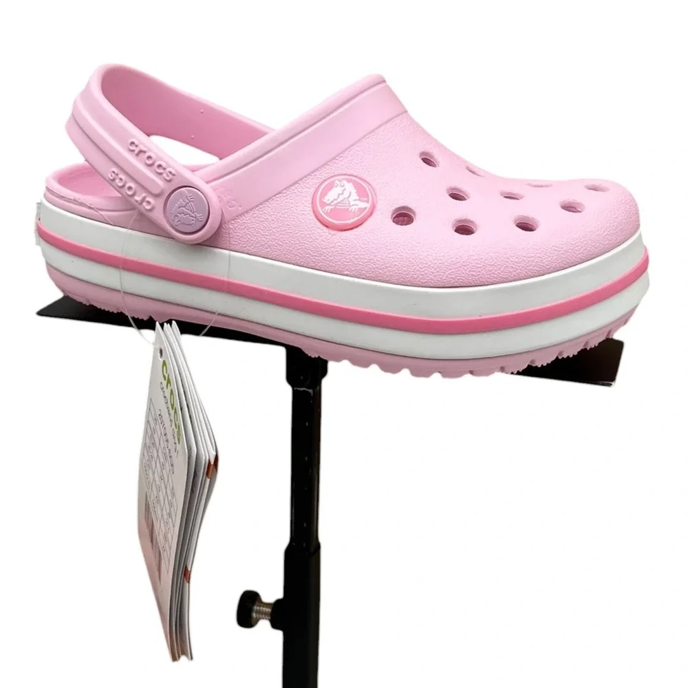 Crocs Toddler Girls Slip on Clogs Size 9 Pink Water Friendly Lightweight Sandal